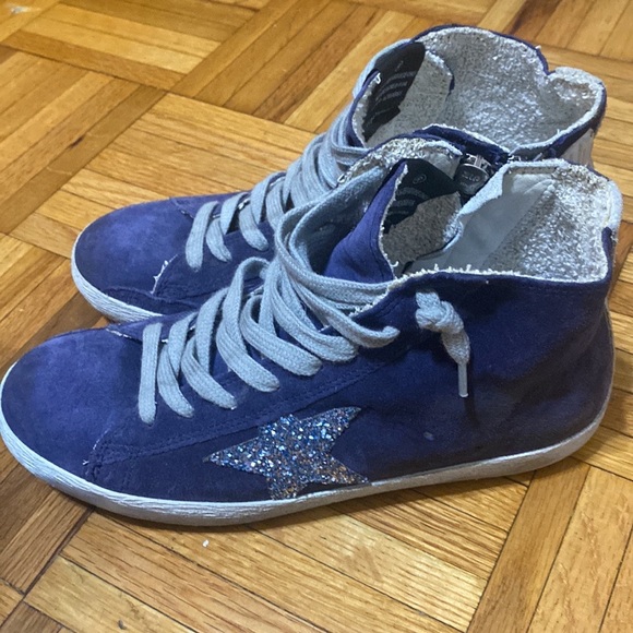 Never worn! Golden Goose SSENSE Exclusive Navy Monday Francy Sneakers - Picture 1 of 7